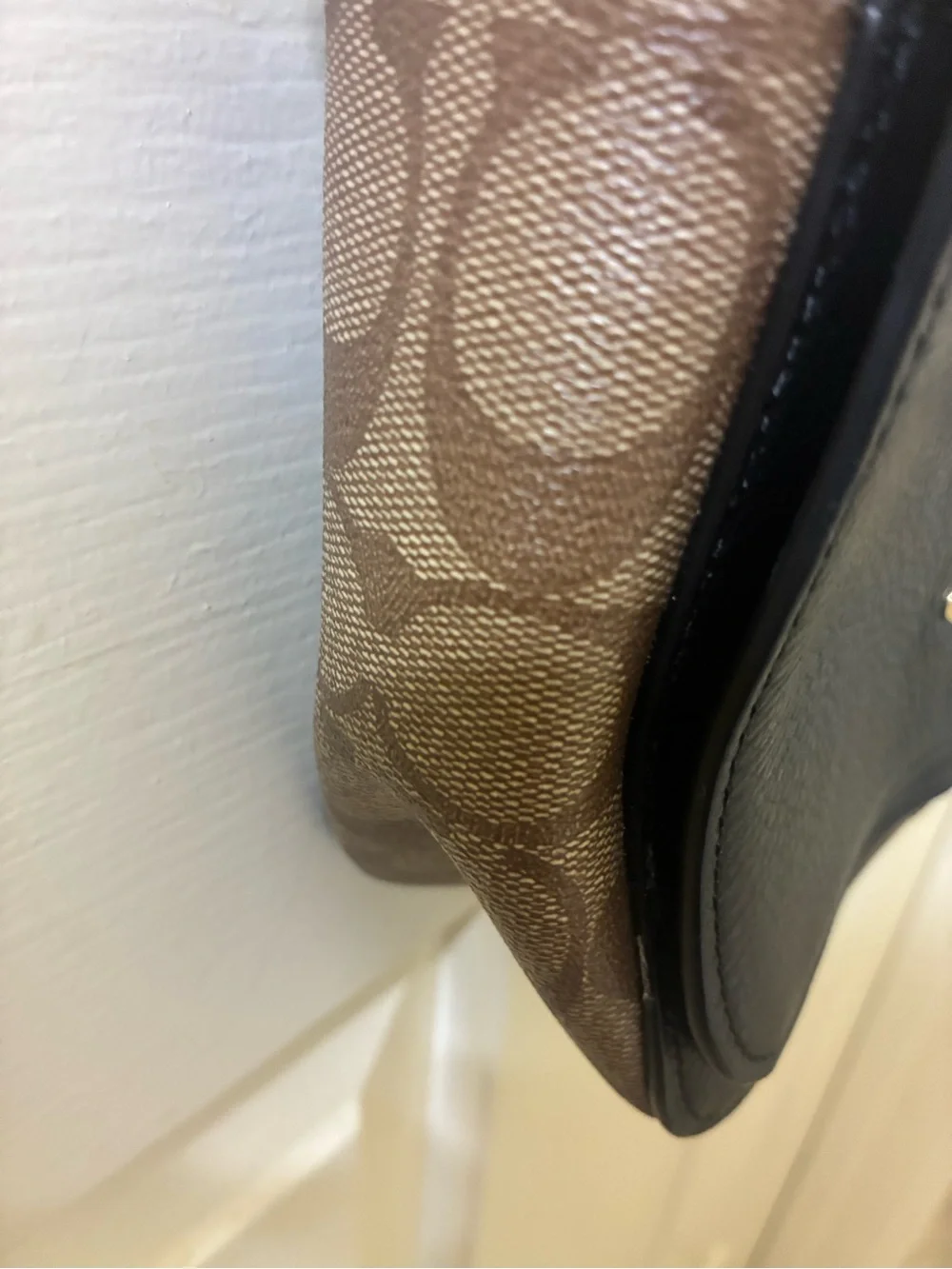 Coach Jet Messenger bag  black leather and monogrammed body NWOT